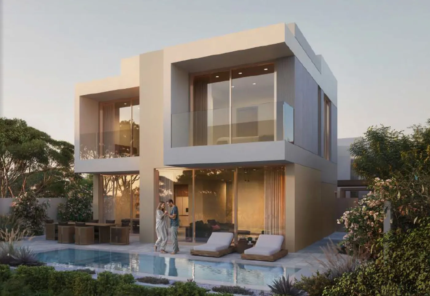 Une villa de Bayn avec piscine privée, rendu du promoteur